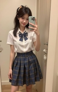 制服學生系 氣質甜美 自帶乖乖感芽芽 160cm/C奶/19歲/44kg